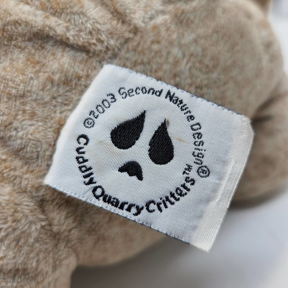 Cuddly Quarry Critters Beige Elephant Plush 10" Stuffed Animal Soft Toy Trunk Up - Picture 6 of 7